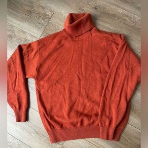Wilfred free burnt orange merino wool turtleneck, size M